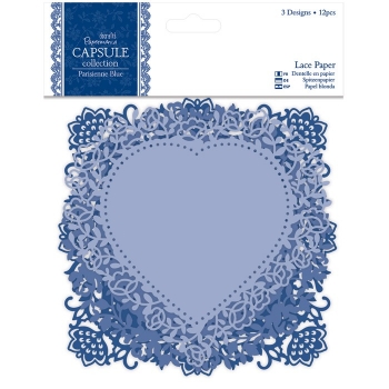 Krajkové papírové výřezy (12ks) Capsule Parisienne Blue 