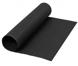 498944 Umělý kožený papír, Š: 49 cm, 350 g / m2, černý, 1m  